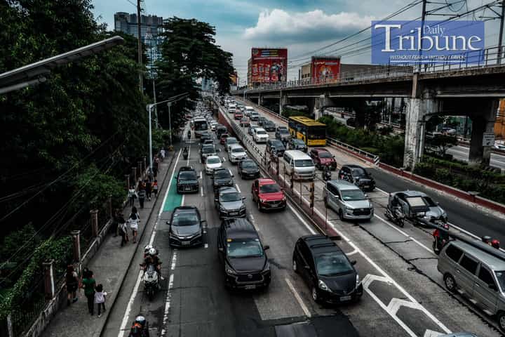 Moderate to heavy traffic flow is seen at Kamuning Flyover in Quezon City despite it being on a Sunday, 18 August 2024. After a three-month retrofitting, the southbound lane of the Kamuning Flyover opened to the public.